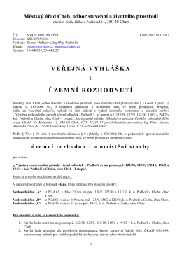 Podhoří 3, na pozem.p.č. 122/38, 123/9, 152