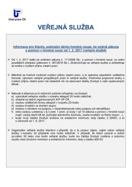 VEŘEJNÁ SLUŽBA