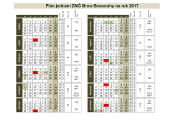 Předpokládané termíny jednání v roce 2017