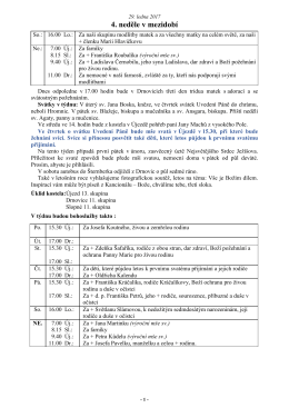 Ohlášky 29.01.2017 - Farnost Újezd u Valašských Klobouk