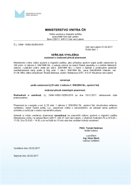 MINISTERSTVO VNITRA ČR