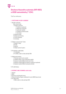 Struktura hlasov&eacute;ho automatu (IVR 4603) - T