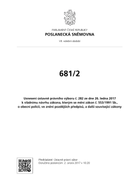 Cel&yacute; sněmovn&iacute; tisk - Poslaneck&aacute; sněmovna