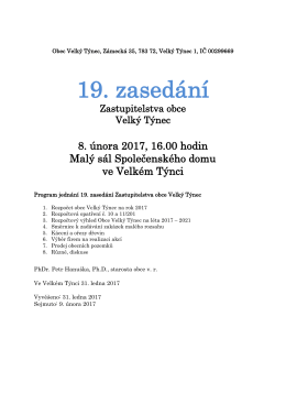 19. zased&aacute;n&iacute; - Velk&yacute; T&yacute;nec