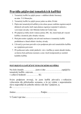 Pravidla půjčování tematických kufříků