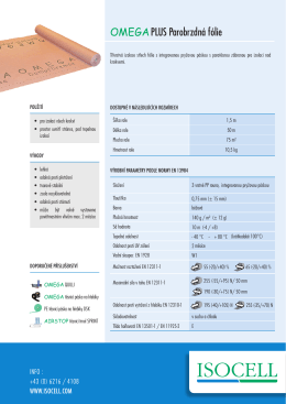 Datov&yacute; doklad k v&yacute;robku_OMEGA PLUS