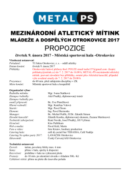 Mítink OE- propozice