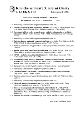Kasuistický a diferenciálně-diagnostický seminář