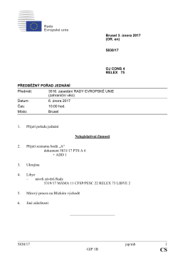 5830/17 jsp/mb 1 GIP 1B 1. Přijetí pořadu jednání Nelegislativní