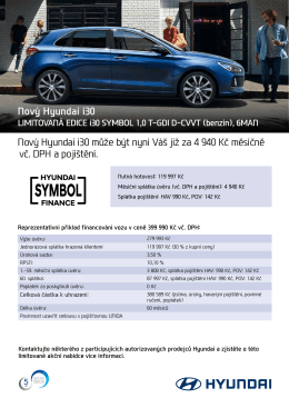 Nový Hyundai i30 může být nyní Váš již za 4 940 Kč měsíčně vč