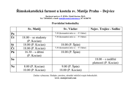 Pravidelné bohoslužby-leden