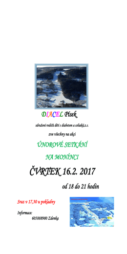 středa 1.2. 2017