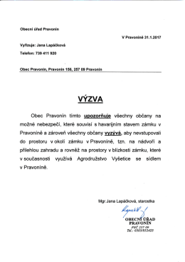 výzva - Pravonín
