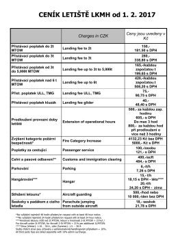 CEN&Iacute;K LETI&Scaron;TĚ LKMH od 15