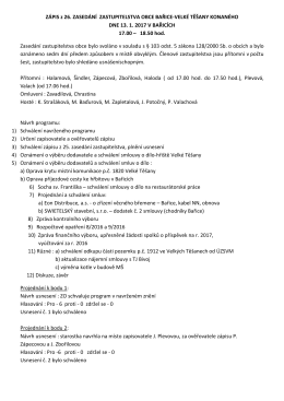 Zápis ze zasedání zastupitelstva 13.1.2017 - Bařice