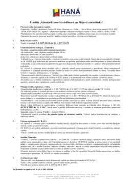 Pravidla &bdquo;Valent&yacute;nsk&eacute; soutěže o billboard pro M&aacute;jov&eacute; vyzn&aacute;n&iacute; l&aacute;sky&ldquo;