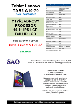 Tablet Lenovo TAB2 A10-70