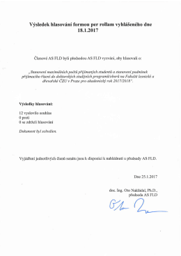 Vfsledek hlasovfni formou per rollam vyhki5en6ho dne