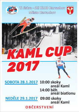 SOBOTA 28.1.2017 10:00 skoky areál Kaml areál Kaml 14:00 běh