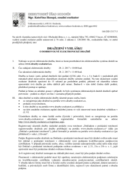 dražební vyhlášku - E
