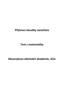 matematika - Masarykova obchodní akademie, Jičín