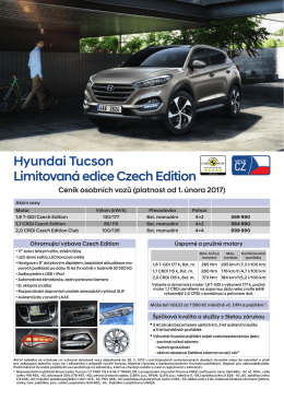 Hyundai Tucson Limitovaná edice Czech Edition
