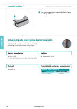 Univerzální prvky k upevňování dopravních značek