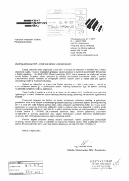 Životní podmínky 2017 - výběrové šetření v