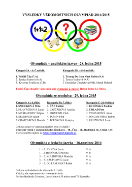 Olympi&aacute;dy a turnaje