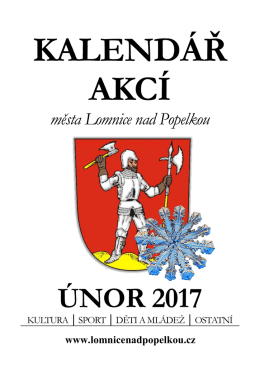 Ti&scaron;těn&yacute; kalend&aacute;ř akc&iacute; - KIS Lomnice nad Popelkou