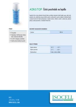 Datov&yacute; doklad k v&yacute;robku_AIRSTOP Klebstoffreiniger_CZ