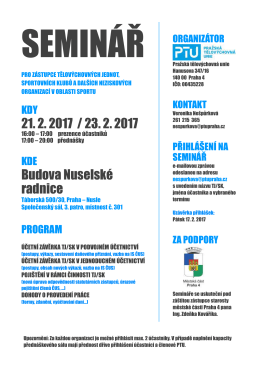 21. 2. 2017 / 23. 2. 2017 Budova Nuselské radnice