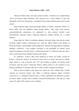 Hugo Hodiener - Muzeum Moravsk&aacute; Třebov&aacute;