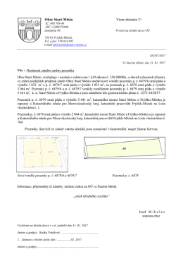 St&aacute;hnout - Obec Star&eacute; Město