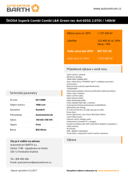 Uložit jako pdf - Autocentrum BARTH as