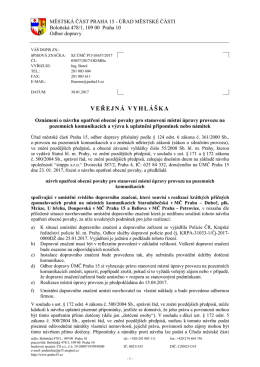 VEŘEJNÁ VYHLÁŠKA