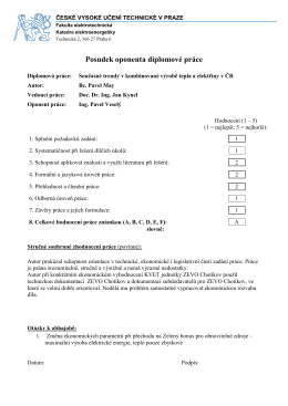 Posudek oponenta diplomov&eacute; pr&aacute;ce