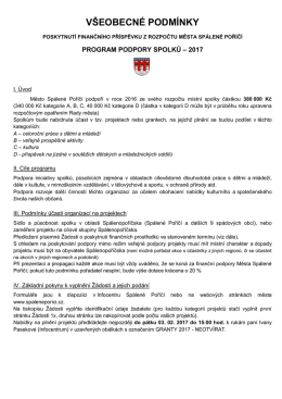 všeobecné podmínky - Město Spálené Poříčí