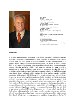 Životopis - V&aacute;clav Hrub&yacute;, gener&aacute;ln&iacute; ředitel