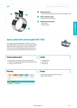 Spony v&yacute;fukov&eacute;ho potrub&iacute; podle DIN 71555