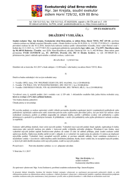 Exekutorský úřad Brno-město Mgr. Jan Krejsta, soudní exekutor