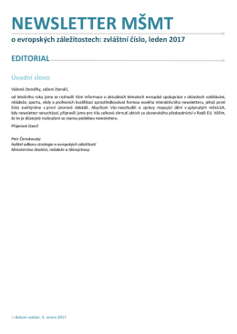 NEWSLETTER M&Scaron;MT