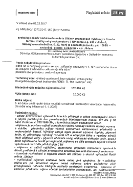 Záměr pronajmout nebytový prostor