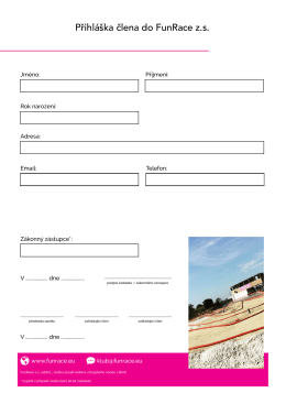 Přihláška člena do FunRace z.s.