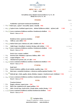 MENU 30.1.- 3.2. 2017 - Orea