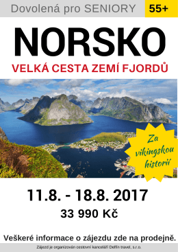norsko ii 2017 - Dovolená pro seniory 55+