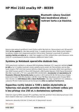 HP Mini 2102 značky HP - BEE89 - Nov&eacute; za cenu použit&eacute;ho!