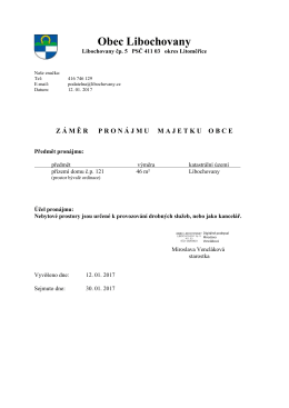 Z&aacute;měr pron&aacute;jmu majetku obce