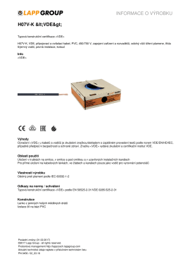 Informace o v&yacute;robku  - LAPP KABEL sro