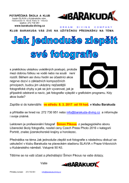 Jak jednoduše vylepšit vaše fotografie - Barakuda